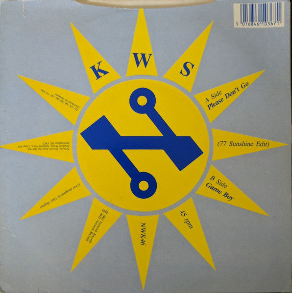 K.W.S. - Please Don't Go - Used Vinyl Record 7" image 2