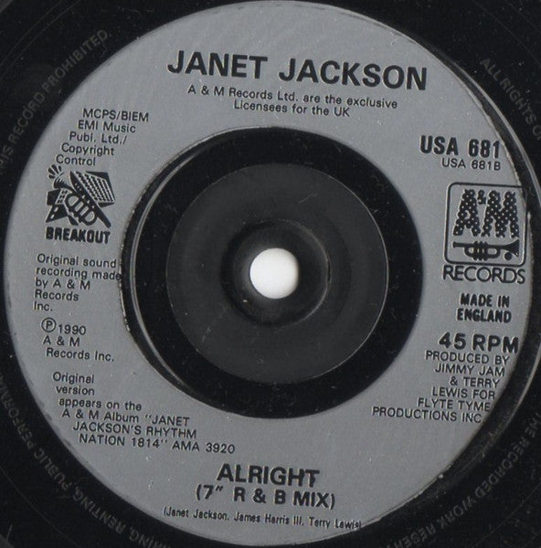 Janet Jackson - Come Back To Me - Used Vinyl Record 7" image 4
