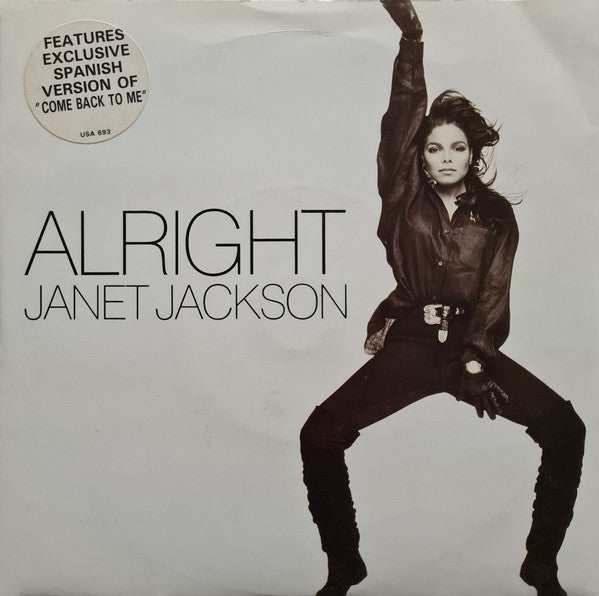 Janet Jackson - Alright - Used Vinyl Record 7" image 1