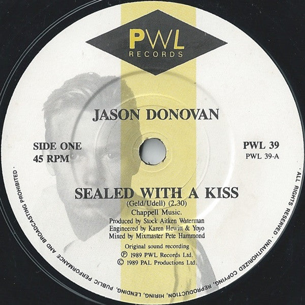 Jason Donovan - Sealed With A Kiss - Used Vinyl Record 7" image 7