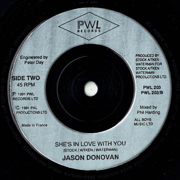 Jason Donovan - Happy Together - Used Vinyl Record 7" image 4