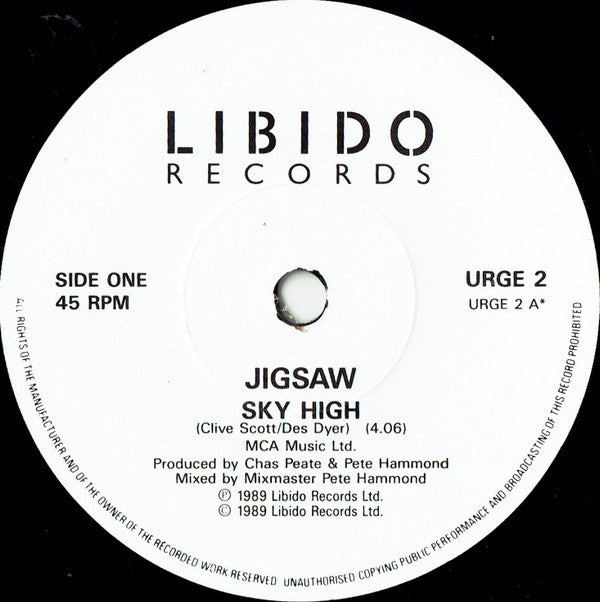 Jigsaw - Skyhigh - Used Vinyl Record 7" image 7
