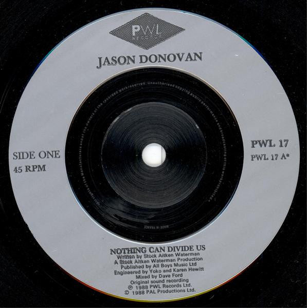 Jason Donovan - Nothing Can Divide Us - Used Vinyl Record 7" image 7