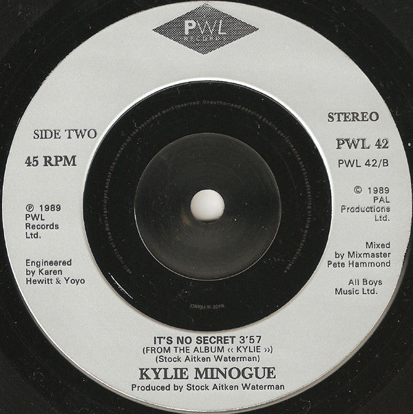 Kylie Minogue - Wouldn't Change A Thing - Used Vinyl Record 7" image 4