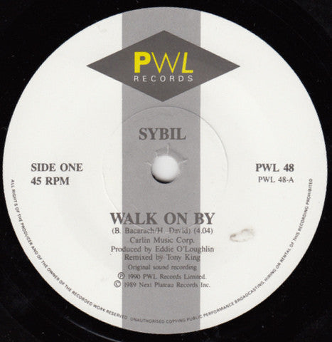 Sybil - Walk On By - Used Vinyl Record 7" image 3