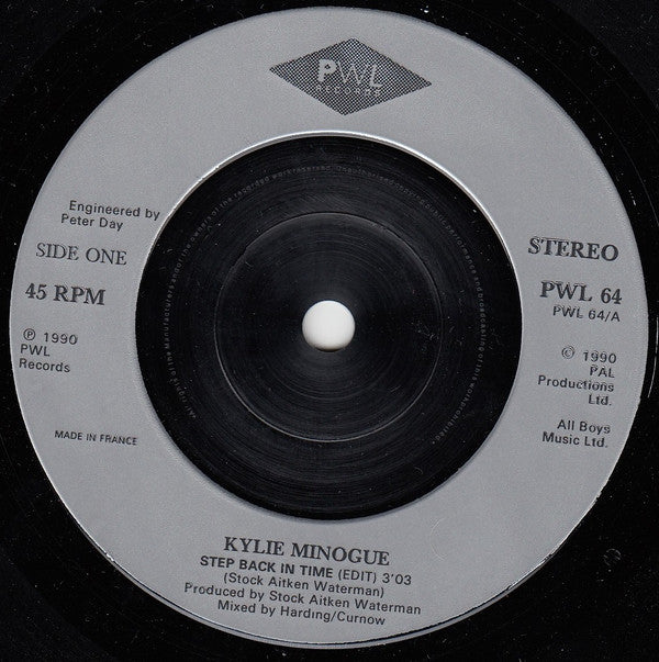 Kylie Minogue - Step Back In Time - Used Vinyl Record 7" image 3