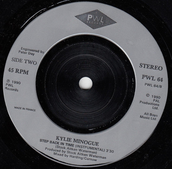 Kylie Minogue - Step Back In Time - Used Vinyl Record 7" image 4