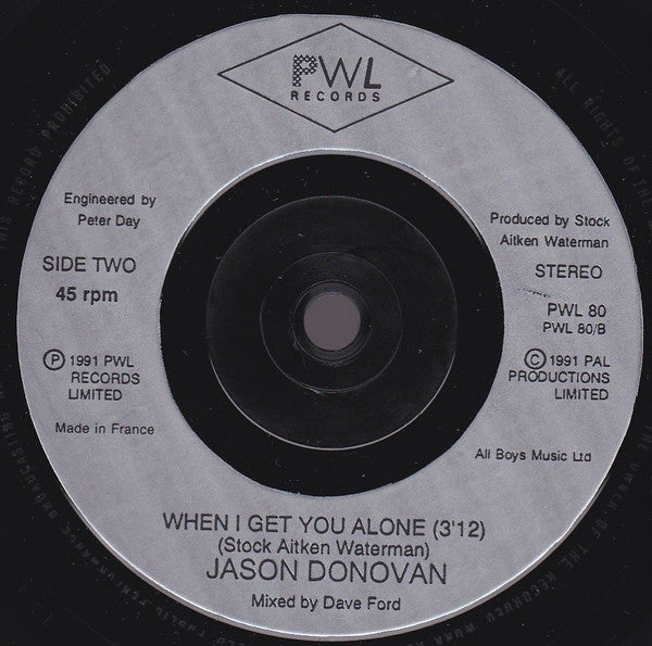 Jason Donovan - R.S.V.P. - Used Vinyl Record 7" image 4