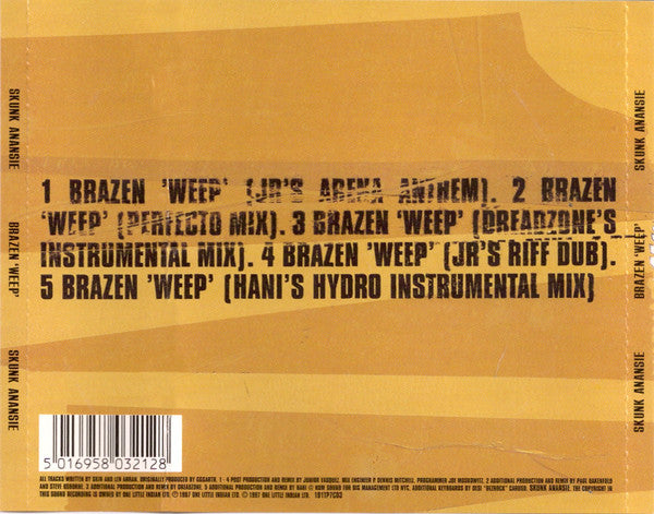 Skunk Anansie - Brazen 'Weep' - Used CD image 3