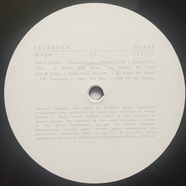 Stubborn Heart - Made Of Static - Vinyl Record 12 inch record image 5