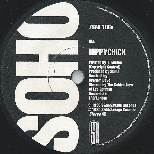 Soho - Hippychick - Used Vinyl Record 7" image 3