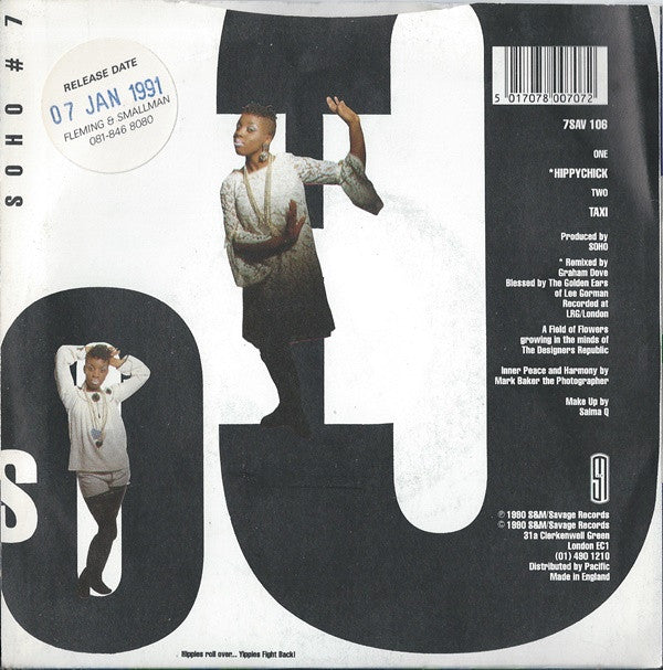 Soho - Hippychick - Used Vinyl Record 7" image 6