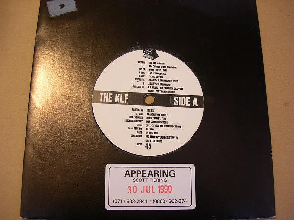 KLF - What Time Is Love ? Live At Trancentral - Used Vinyl Record 7" image 3