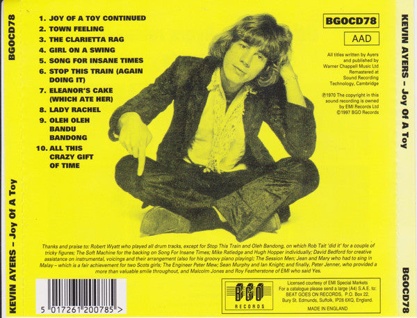 Kevin Ayers - Joy Of A Toy - CD image 2