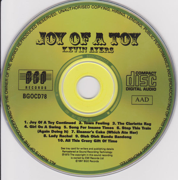 Kevin Ayers - Joy Of A Toy - CD image 3