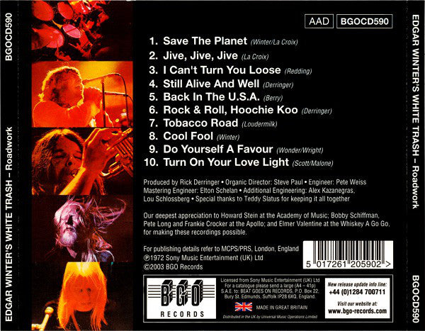 Edgar Winter's White - Roadwork - CD image 2