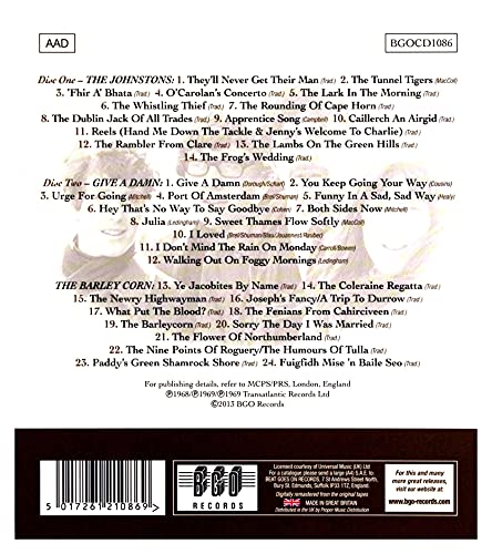 Johnstons - /Give a Damn/Barley Corn - CD image 2