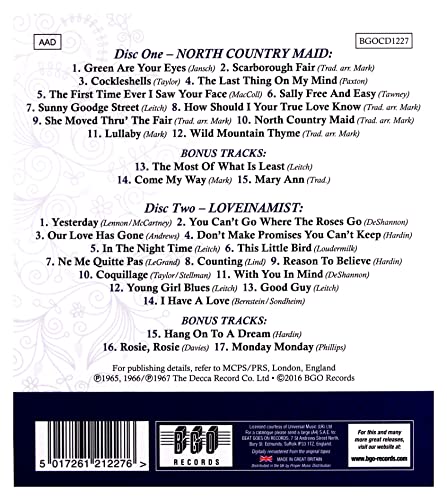 Marianne Faithfull - North Country Maid/Loveinamist - CD image 2