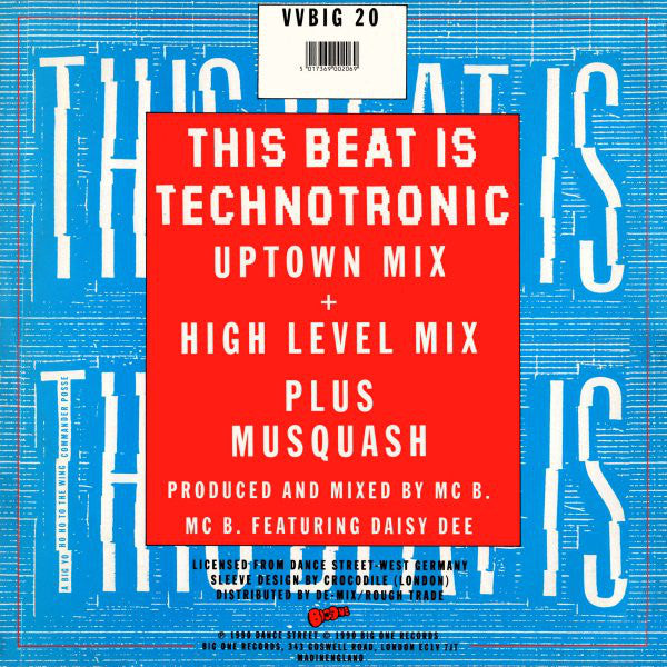 MC B - This Beat Is Technotronic - Used Vinyl Record 12" image 2