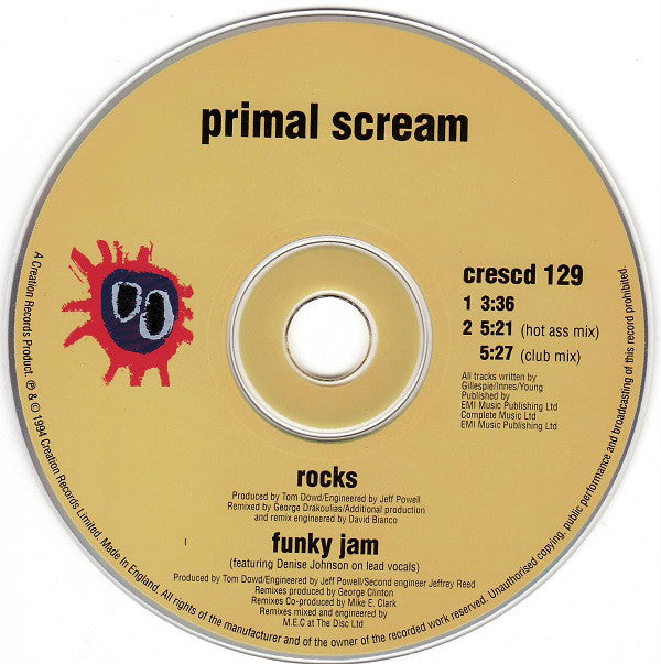 Primal Scream - Rocks / Funky Jam - Used CD image 5