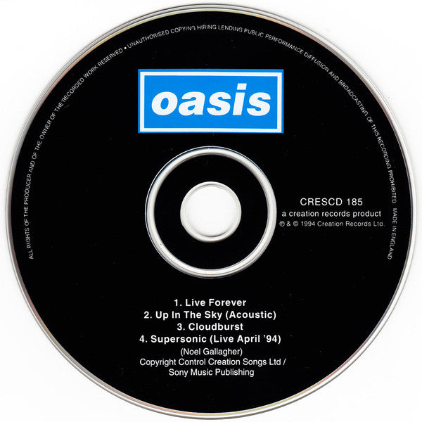 Oasis - Live Forever - Used CD image 4