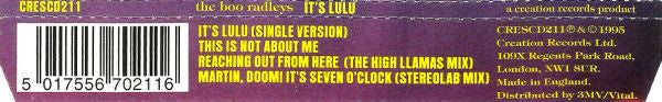 Boo Radleys - It's Lulu - Used CD image 7