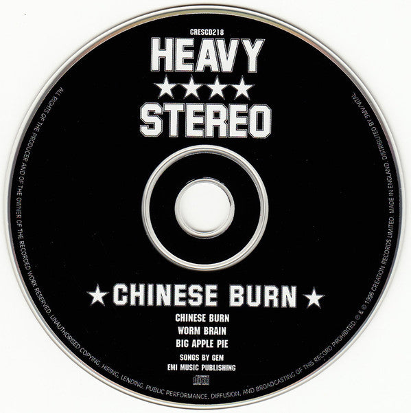 Heavy Stereo - Chinese Burn - Used CD image 3
