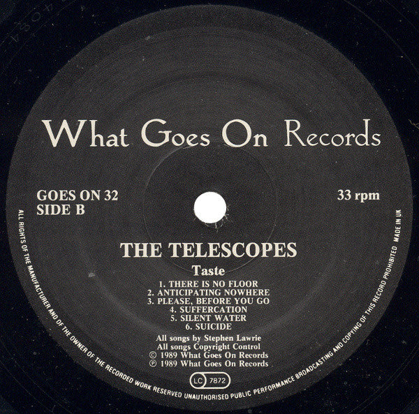 Telescopes - Taste - Used Vinyl Record image 4