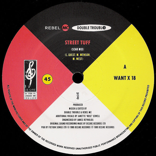 Rebel MC - Street Tuff - Used Vinyl Record 12" image 3