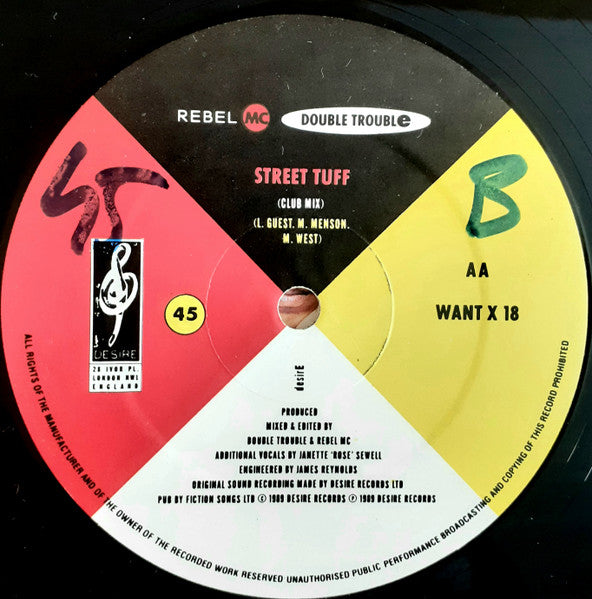 Rebel MC - Street Tuff - Used Vinyl Record 12" image 5