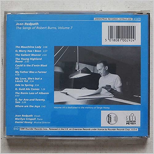 REDPATH JEAN - SONGS OF ROBERT BURNS VOL 7 - CD image 2