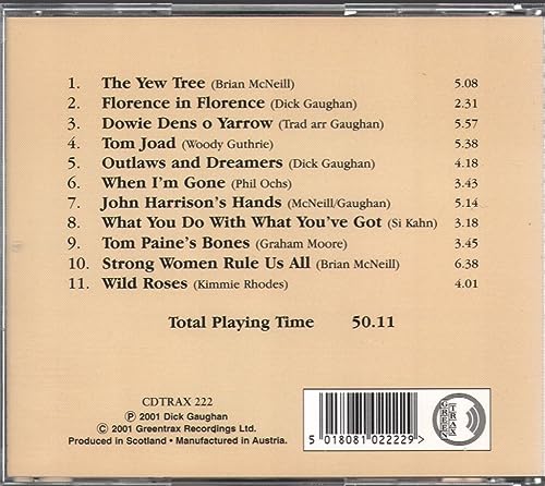 Dick Gaughan - Outlaws & Dreamers - CD image 2