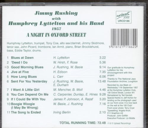 Jimmy Rushing - A Night in Oxford Street - CD image 2