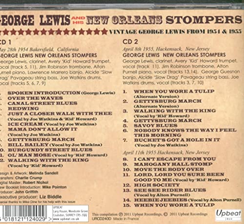 George Lewis And His - Vintage George Lewis 1954 & 1955 - CD image 2