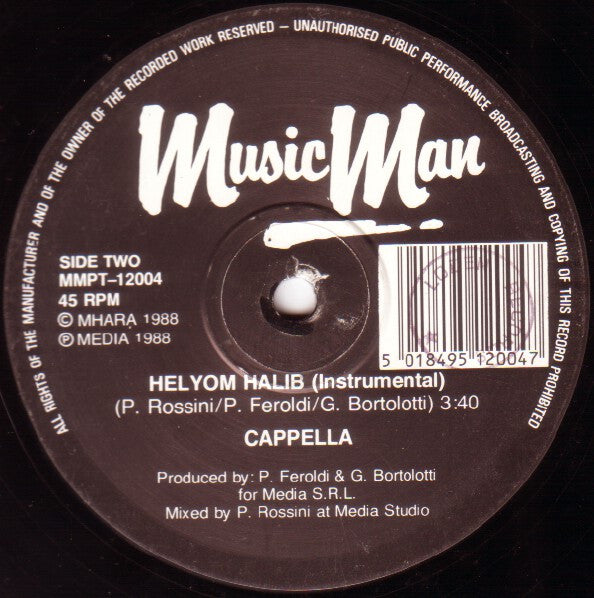 Cappella - Helyom Halib - Used Vinyl Record 12" image 3