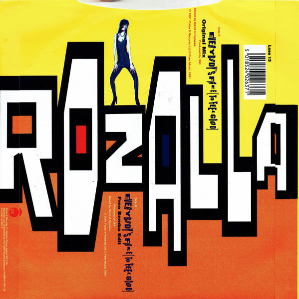 Rozalla - Everybody's Free (To Feel Good) - Used Vinyl Record 7" image 2