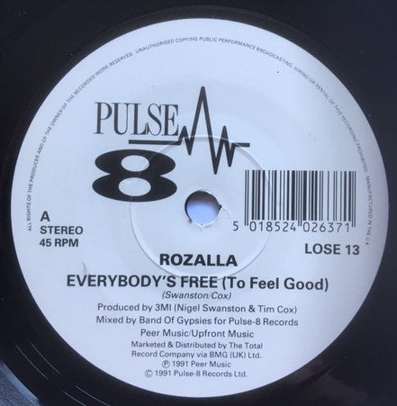 Rozalla - Everybody's Free (To Feel Good) - Used Vinyl Record 7" image 3