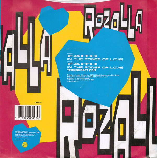 Rozalla - Faith (In The Power Of Love) - Used Vinyl Record 7" image 2