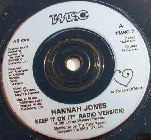 Hannah Jones - Keep It On - Used Vinyl Record 7" image 4