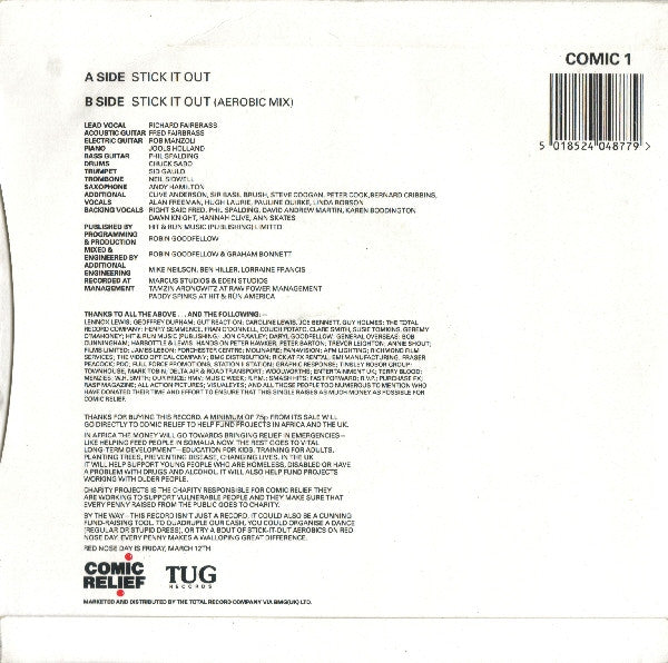Right Said Fred - Stick It Out - Used Vinyl Record 7" image 2