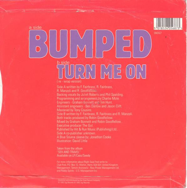 Right Said Fred - Bumped - Used Vinyl Record 7" image 2