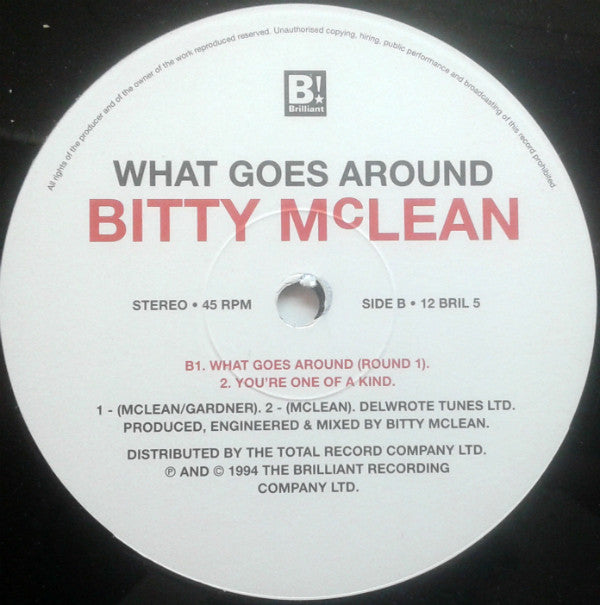 Bitty McLean - What Goes Around - Used Vinyl Record 12" image 4