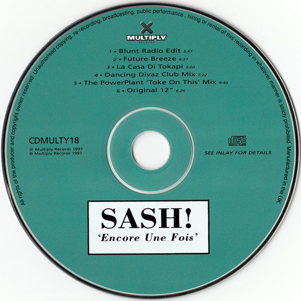 Sash! - Encore Une Fois - Used CD image 4