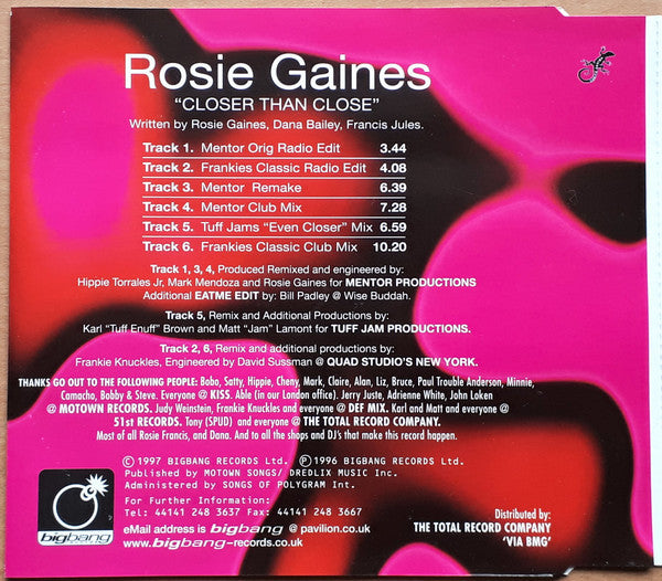Rosie Gaines - Closer Than Close - Used CD image 5