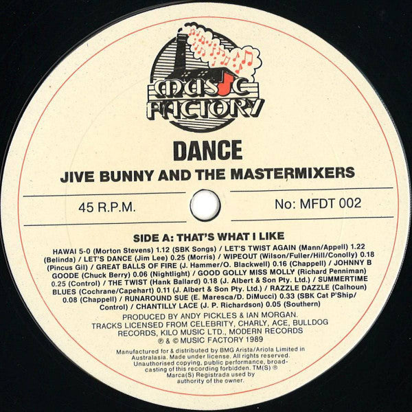 Jive Bunny And The M - That's What I Like - Used Vinyl Record 12" image 3