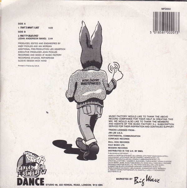 Jive Bunny And The M - That's What I Like - Used Vinyl Record 7" image 2