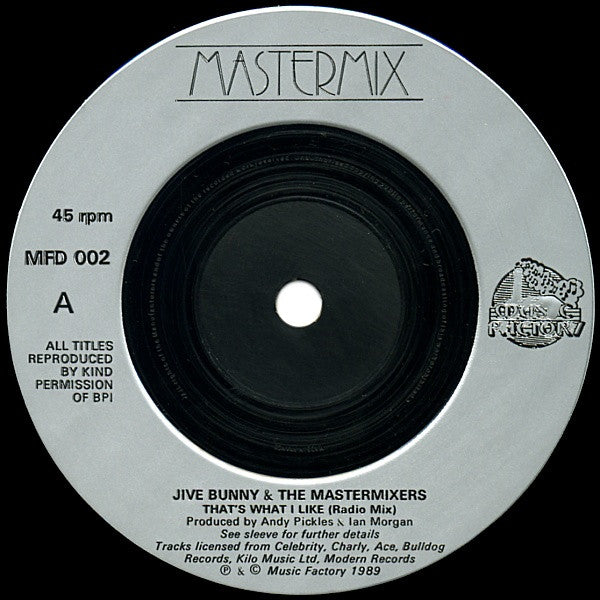 Jive Bunny And The M - That's What I Like - Used Vinyl Record 7" image 7