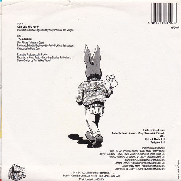 Jive Bunny And The M - Can Can You Party - Used Vinyl Record 7" image 2