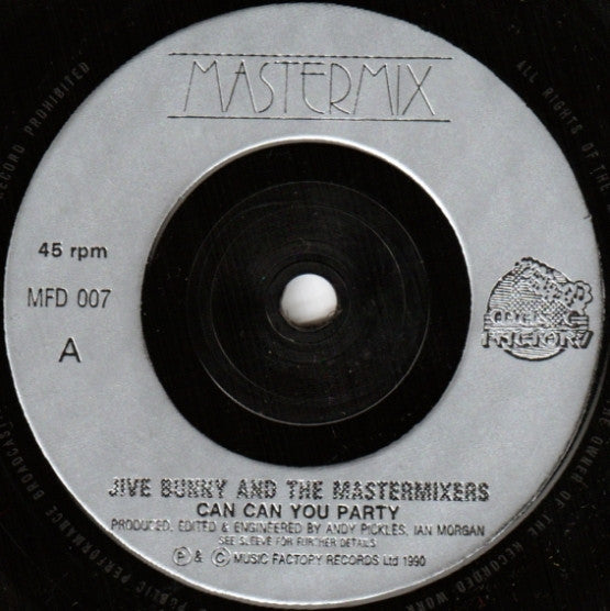 Jive Bunny And The M - Can Can You Party - Used Vinyl Record 7" image 3