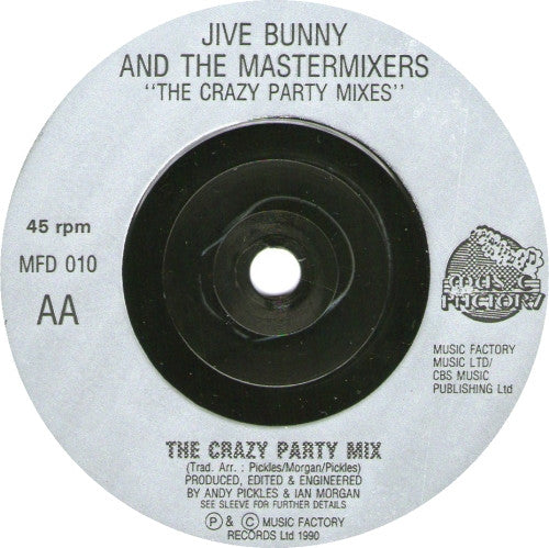 Jive Bunny And The M - Crazy Party Mixes - Used Vinyl Record 7" image 3